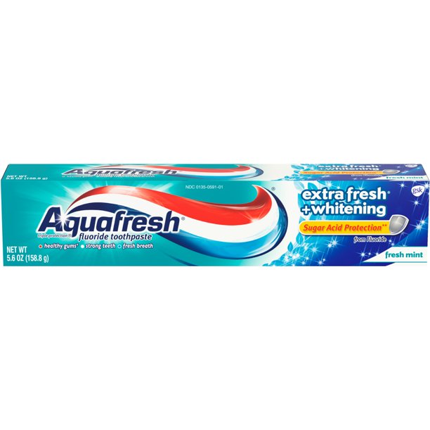 Aquafresh Extra Fresh Plus Whitening Cavity Protection Fluoride Toothpaste