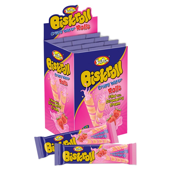 Biskroll Wafer (Strawberry)